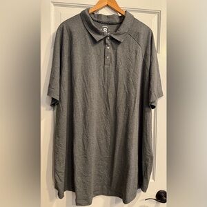 Men’s Big & Tall Gray Polo Shirt